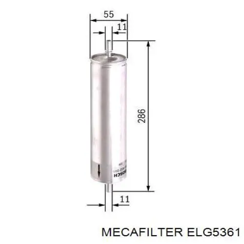 ELG5361 Mecafilter filtro de combustible