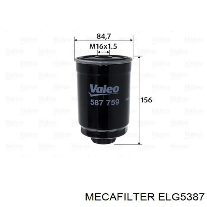 Filtro de combustible 52126244AC Chrysler