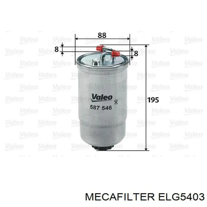 ELG5403 Mecafilter filtro combustible