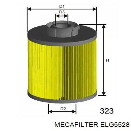 ELG5528 Mecafilter filtro combustible