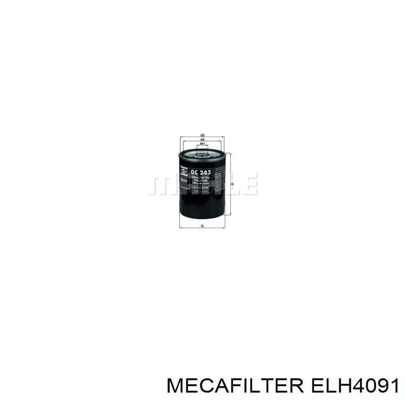ELH4091 Mecafilter filtro de aceite
