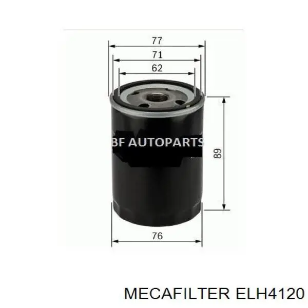 ELH4120 Mecafilter Portafiltro de aceite