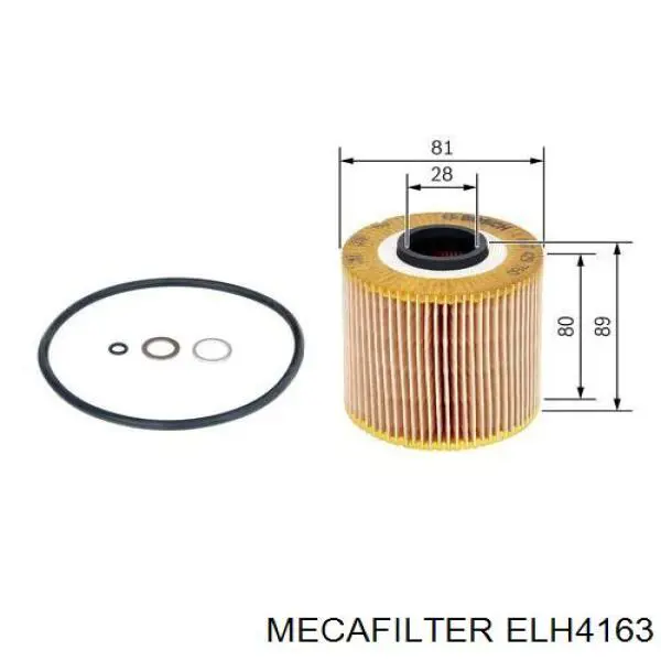 ELH4163 Mecafilter filtro de aceite