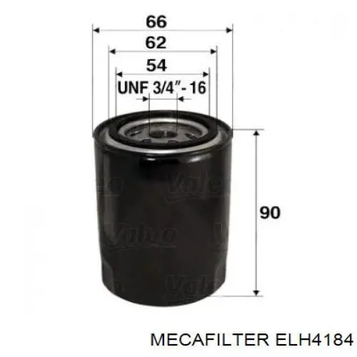 ELH4184 Mecafilter filtro de aceite