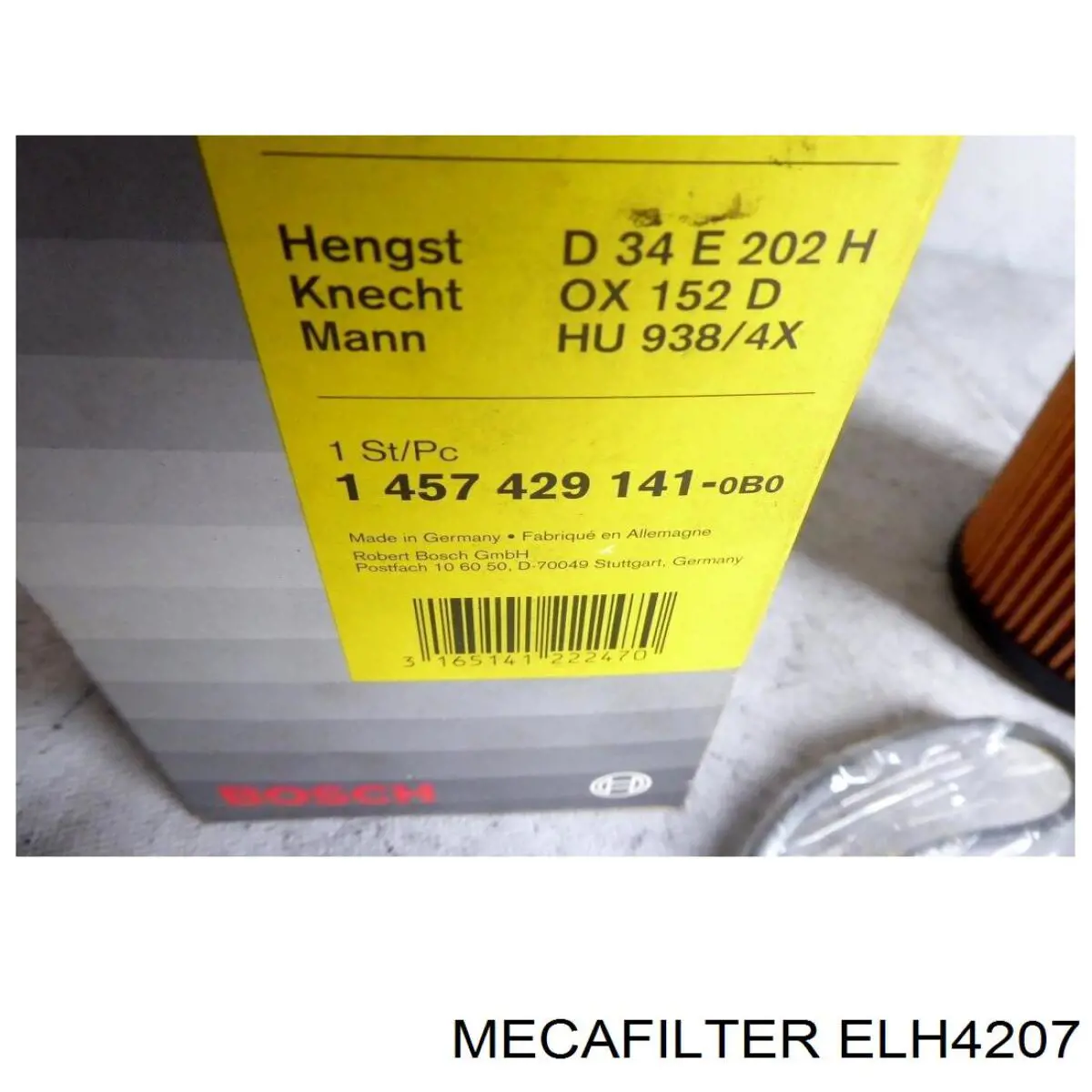 Filtro de aceite ELH4207 Mecafilter