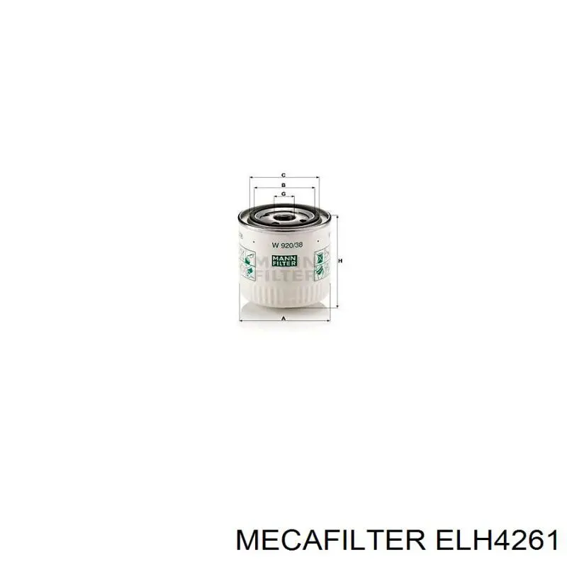 Filtro de aceite 05012968AB Chrysler