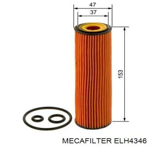 ELH4346 Mecafilter filtro de aceite
