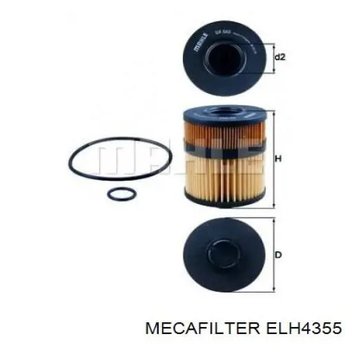 ELH4355 Mecafilter filtro de aceite