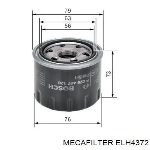 ELH4372 Mecafilter filtro de aceite