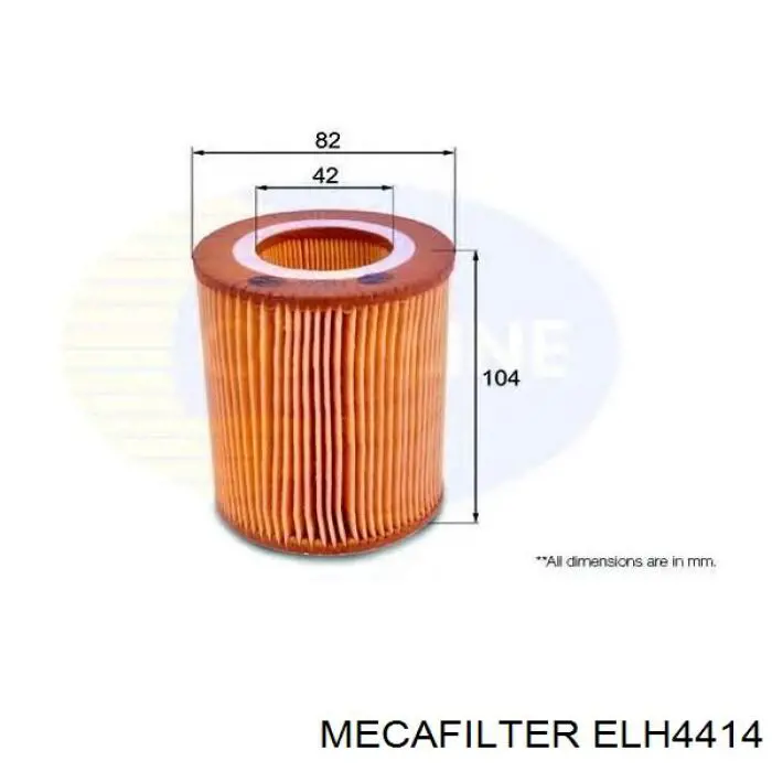 ELH4414 Mecafilter filtro de aceite