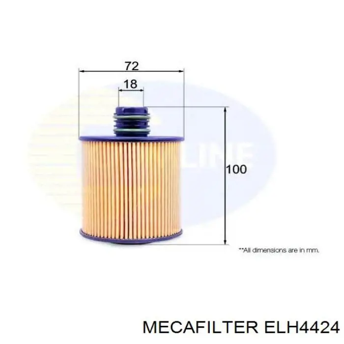 Comprar ELH4424 Mecafilter Filtros de aceite