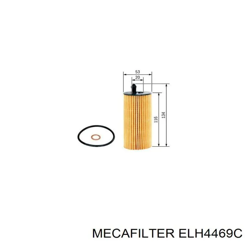 ELH4469C Mecafilter filtro de aceite