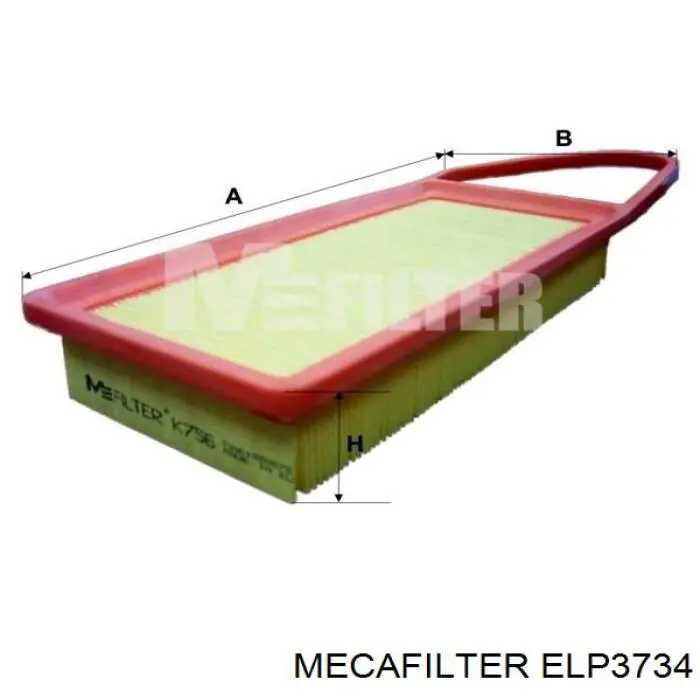 ELP3734 Mecafilter filtro de aire