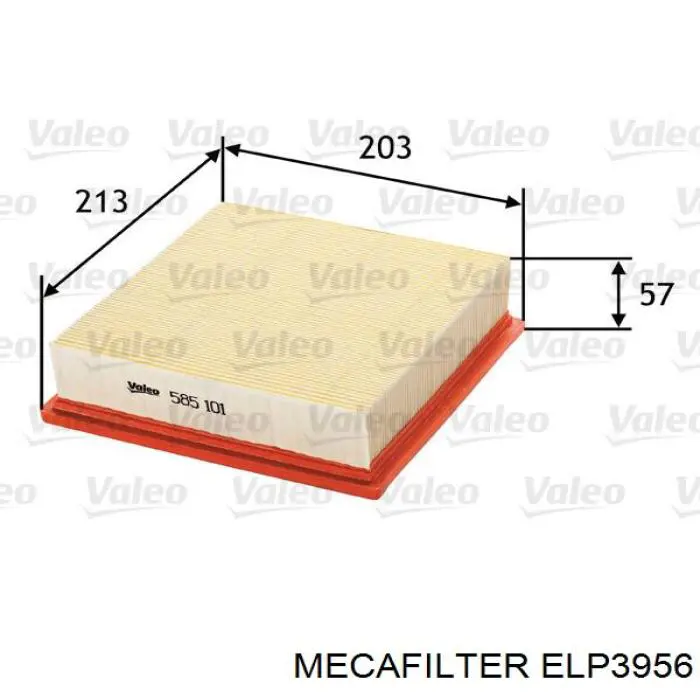 ELP3956 Mecafilter filtro de aire