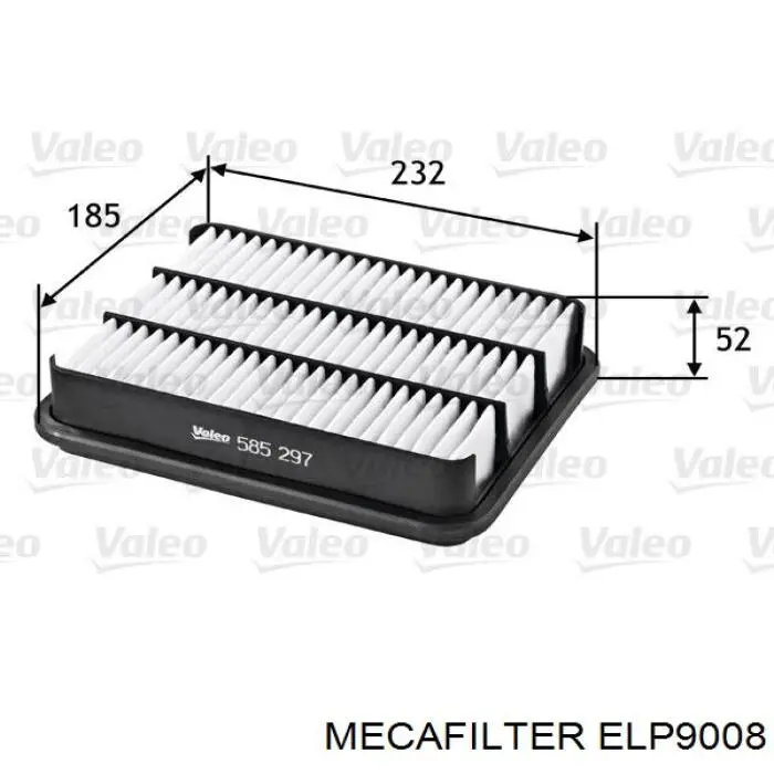 ELP9008 Mecafilter filtro de aire