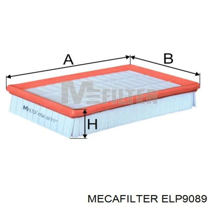 ELP9089 Mecafilter Filtro de aire de motor