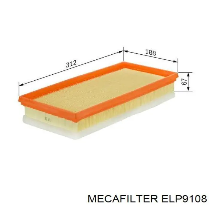 ELP9108 Mecafilter filtro de aire