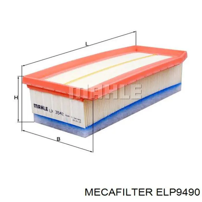 ELP9490 Mecafilter filtro de aire