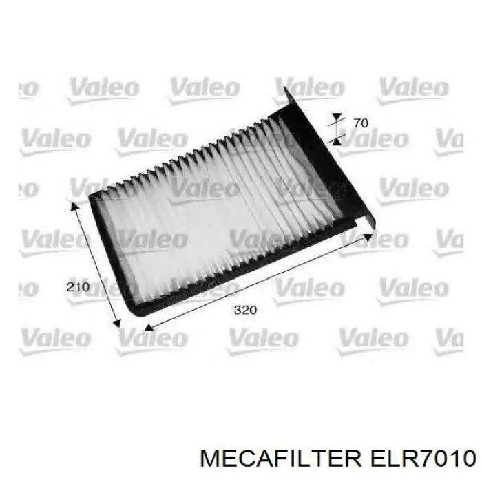 ELR7010 Mecafilter filtro habitáculo