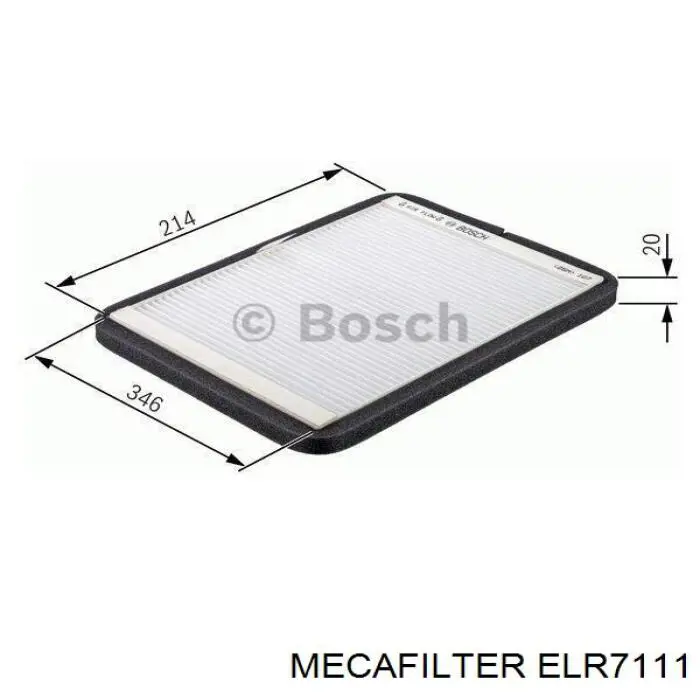 ELR7111 Mecafilter filtro habitáculo