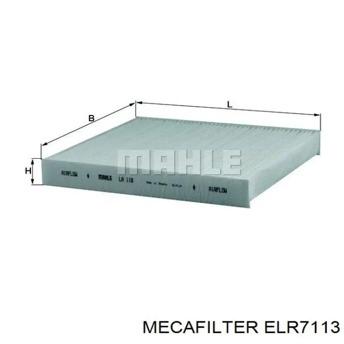 ELR7113 Mecafilter filtro habitáculo