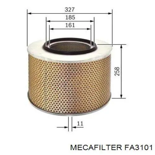 FA3101 Mecafilter filtro de aire