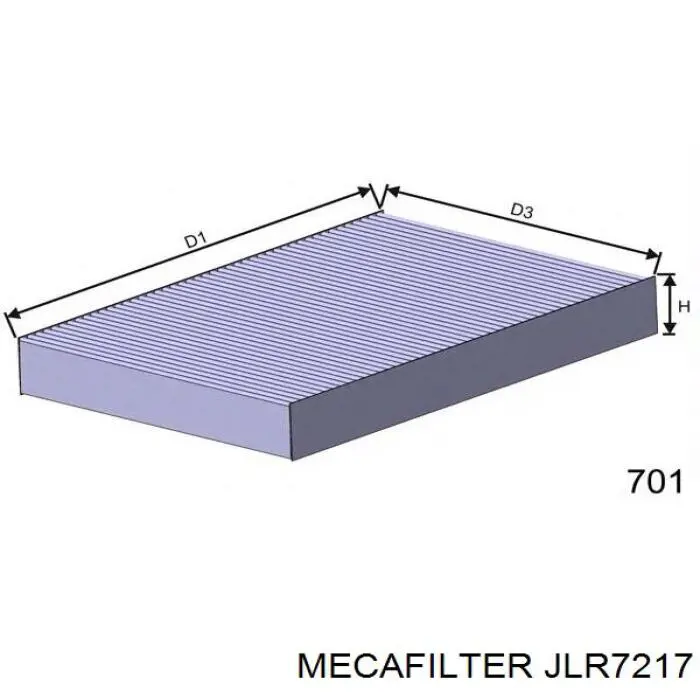 JLR7217 Mecafilter Filtro antipolen