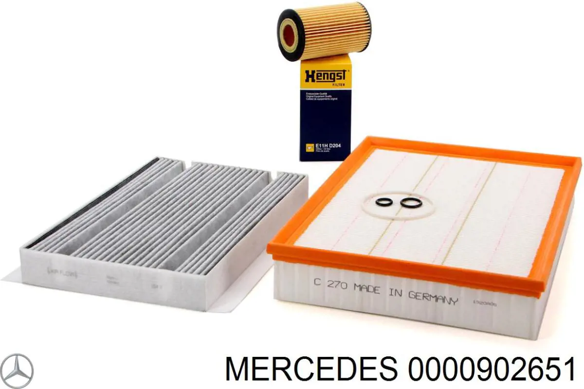 0000902651 Mercedes Filtro de aire de motor