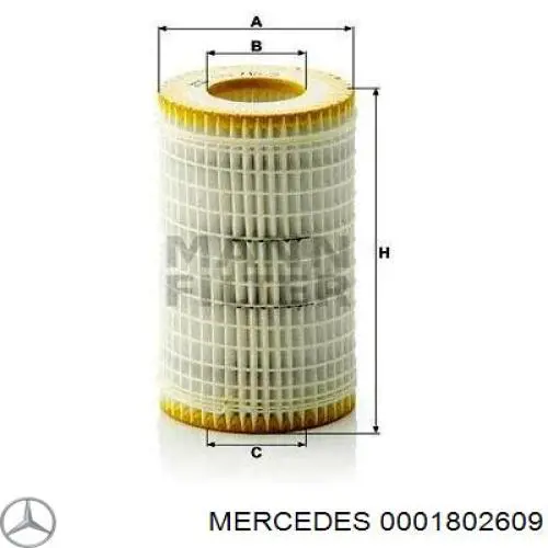 Comprar 0001802609 Mercedes Filtros de aceite