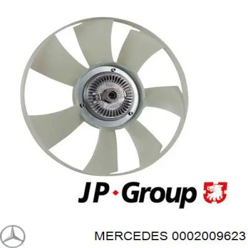 0002009623 Mercedes rodete ventilador, refrigeración de motor