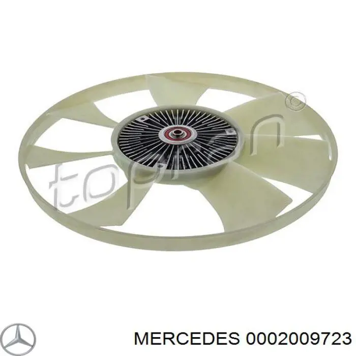 0002009723 Mercedes rodete ventilador, refrigeración de motor