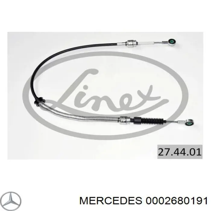 0002680191 Mercedes Cable de accionamiento, caja de cambios (selección de marcha)
