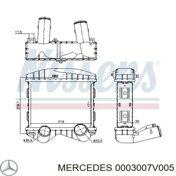 0003007V005 Mercedes intercooler