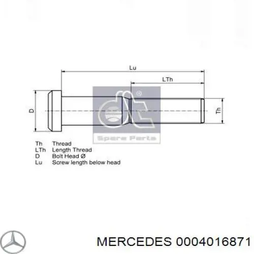 Comprar 0004016871 Mercedes Tornillos de rueda