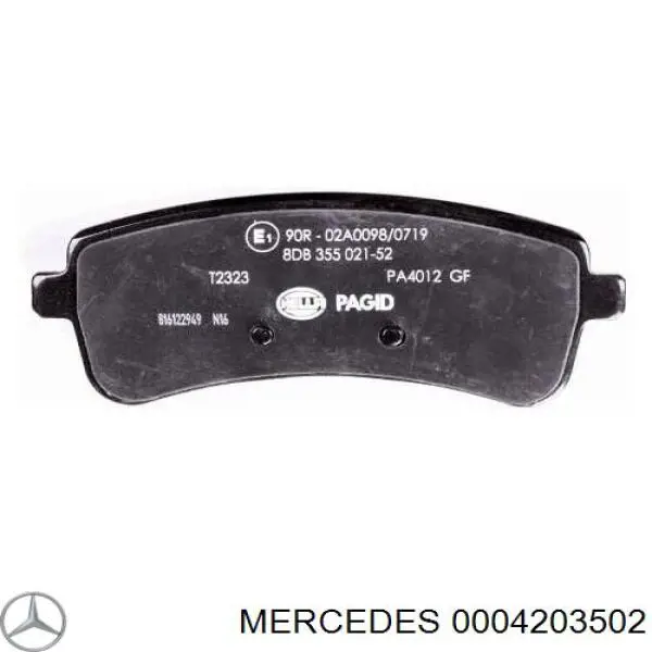 0004203502 Mercedes Pastillas freno traseras