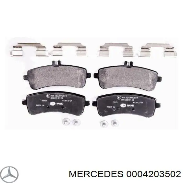 0004203502 Mercedes pastillas de freno traseras