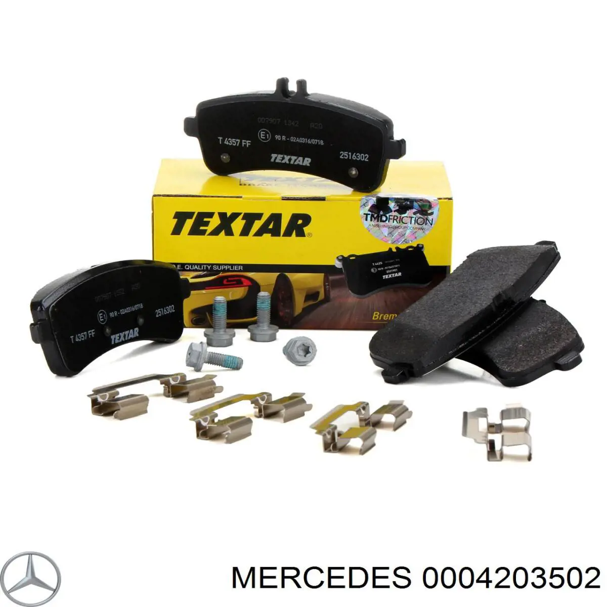 Pastillas de freno traseras 0004203502 Mercedes