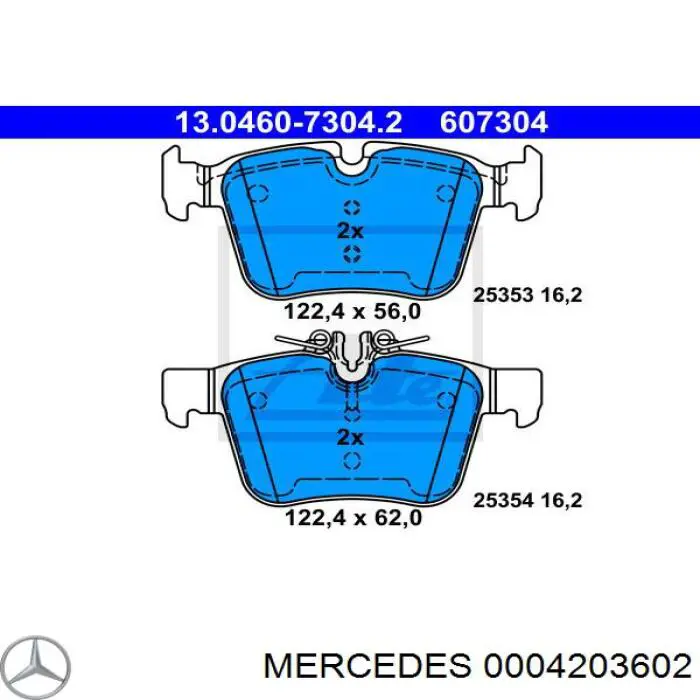 Comprar 0004203602 Mercedes Pastillas de freno traseras