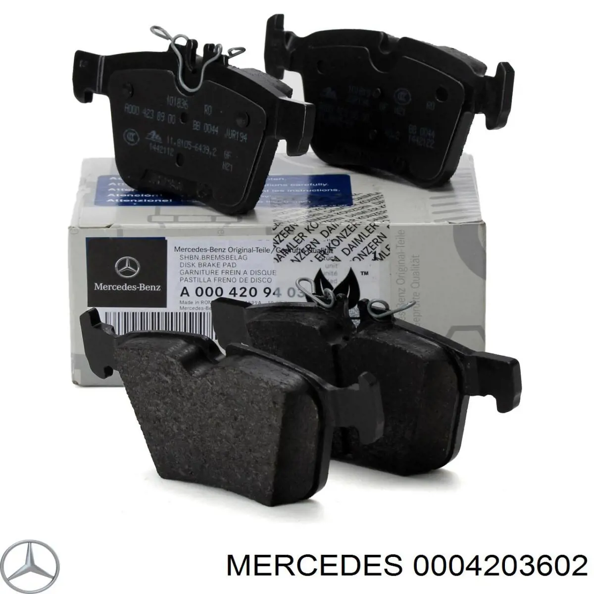 Pastillas traseras Mercedes 0004203602