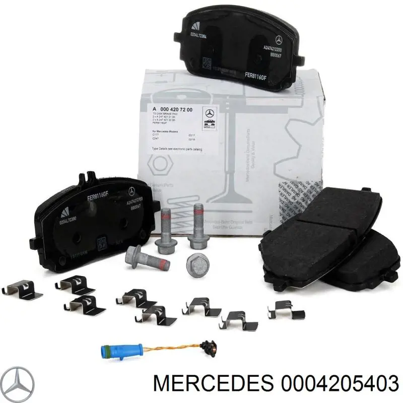Pastillas de freno 0004205403 Mercedes