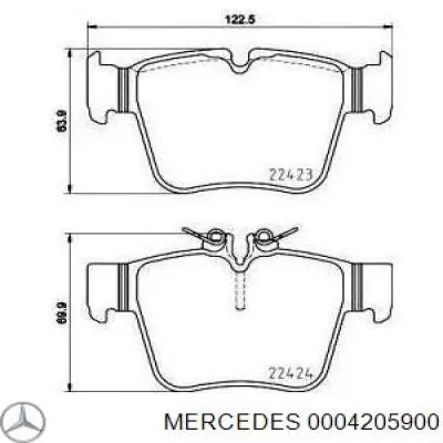 Comprar 0004205900 Mercedes Pastillas de freno traseras