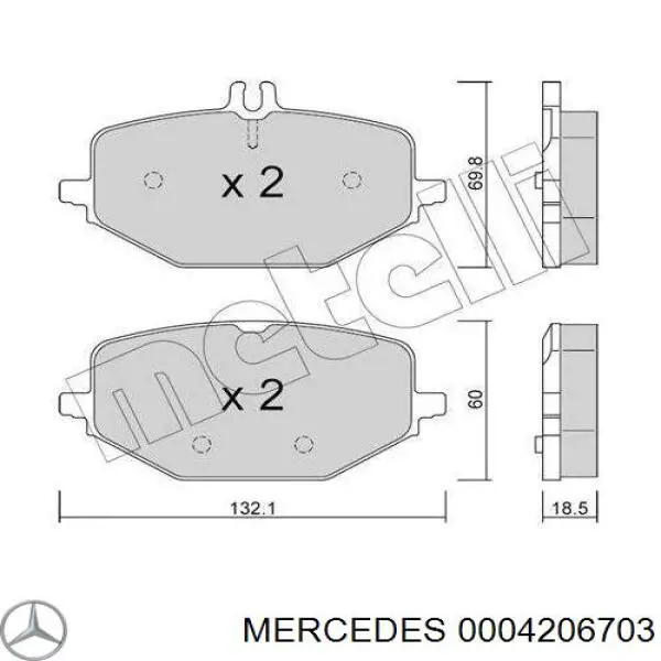 0004206703 Mercedes Pastillas delanteras