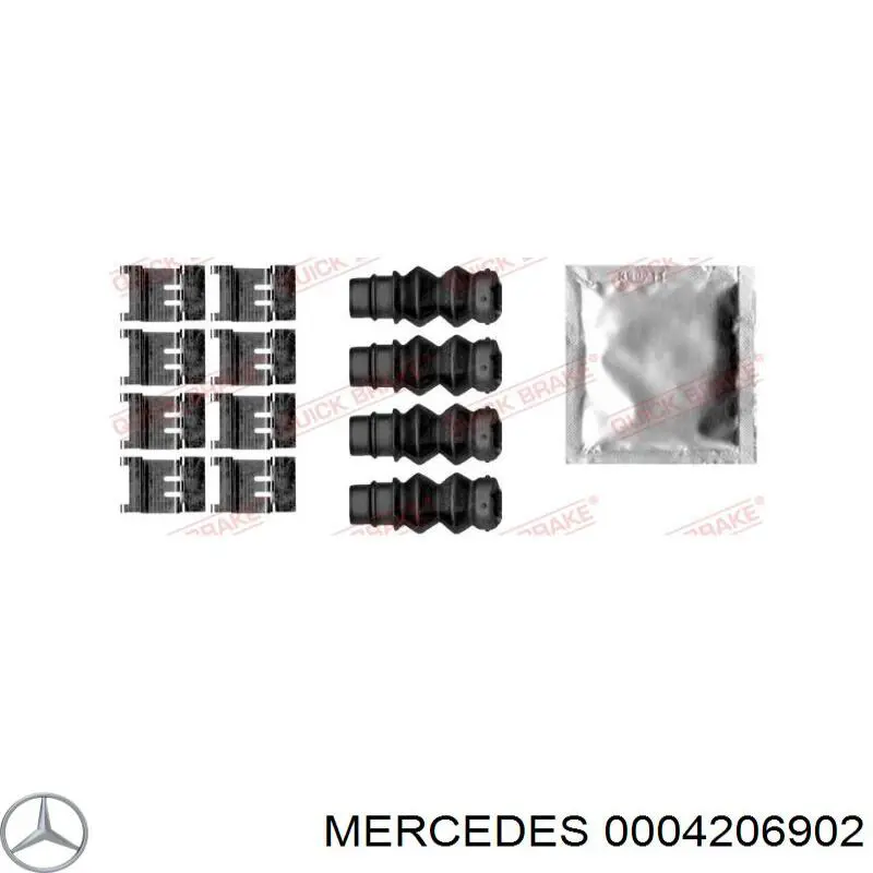 0004206902 Mercedes pastillas de freno delanteras