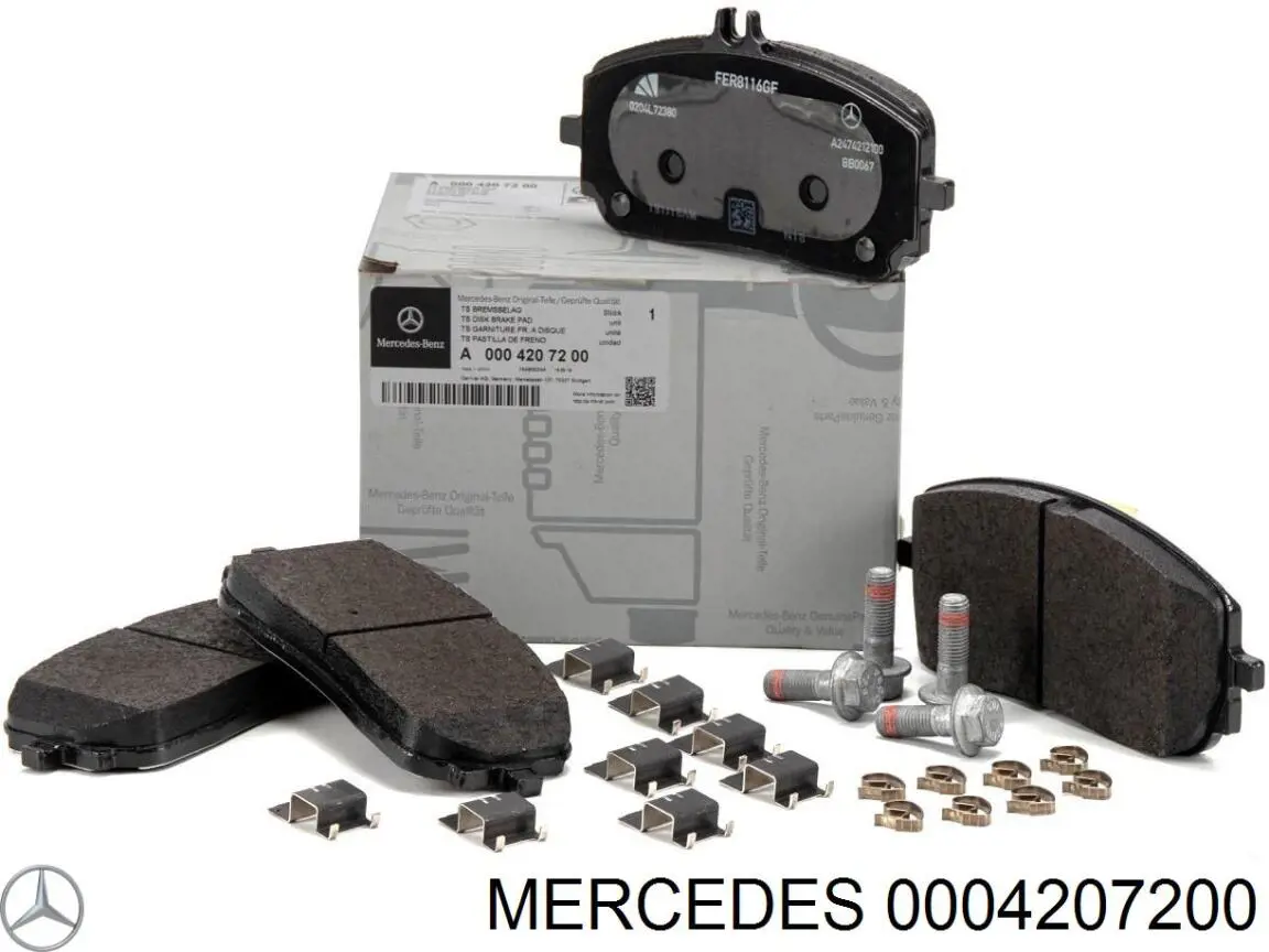 0004207200 Mercedes Pastillas delanteras