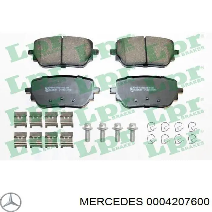 0004207600 Mercedes pastillas de freno traseras