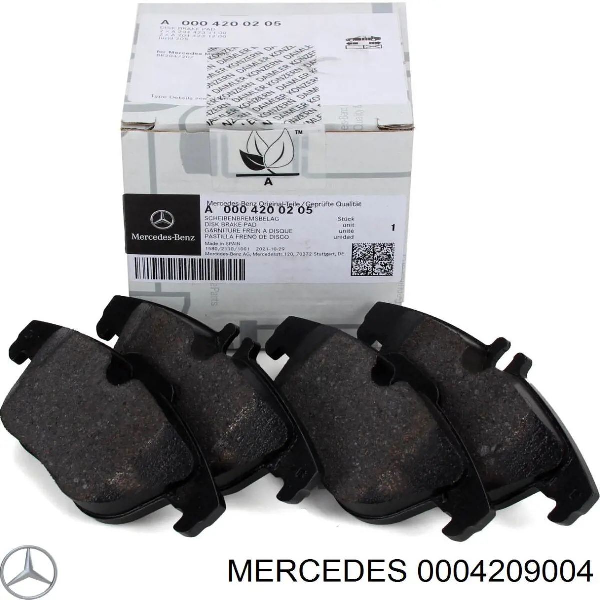 Pastillas de freno 0004209004 Mercedes