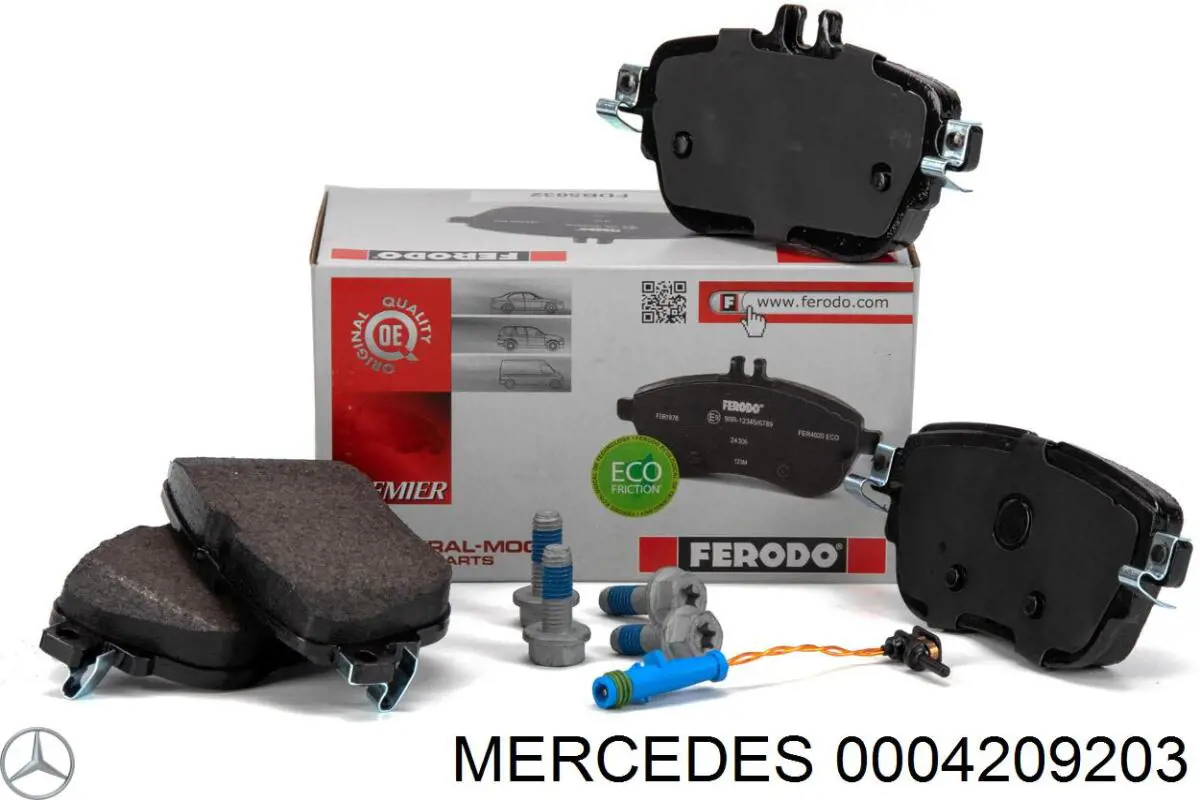 Pastillas de freno traseras 0004209203 Mercedes