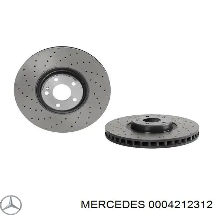 0004212312 Mercedes disco de freno delantero