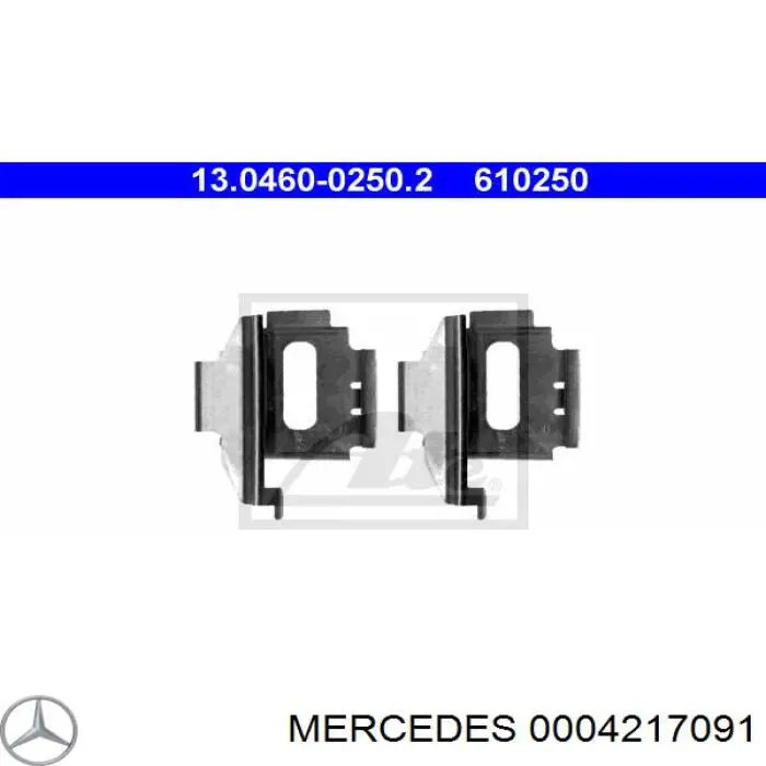 0004217091 Mercedes conjunto de muelles almohadilla discos delanteros