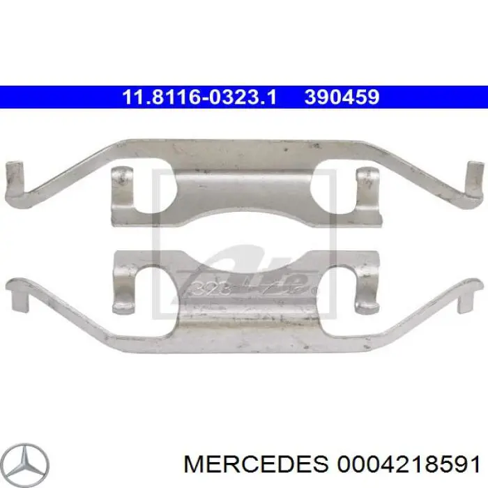 0004218591 Mercedes conjunto de muelles almohadilla discos traseros